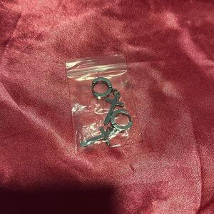 New silver cross hoop earrings